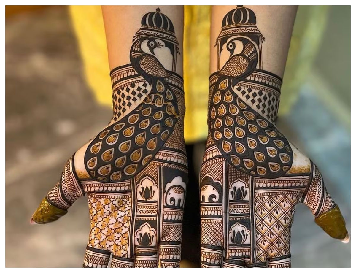 peacock mehndi design - Photo Gallery
