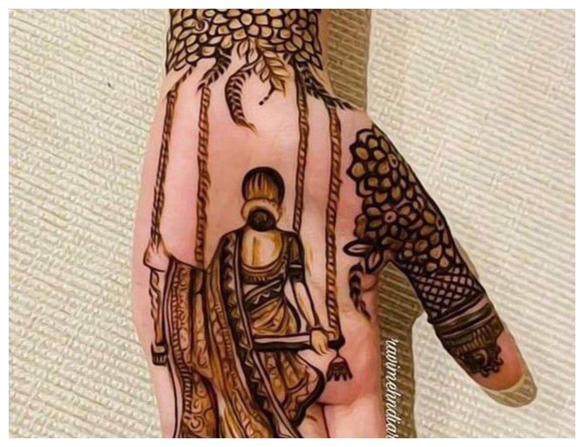 Jhula Theme Mehndi - Photo Gallery