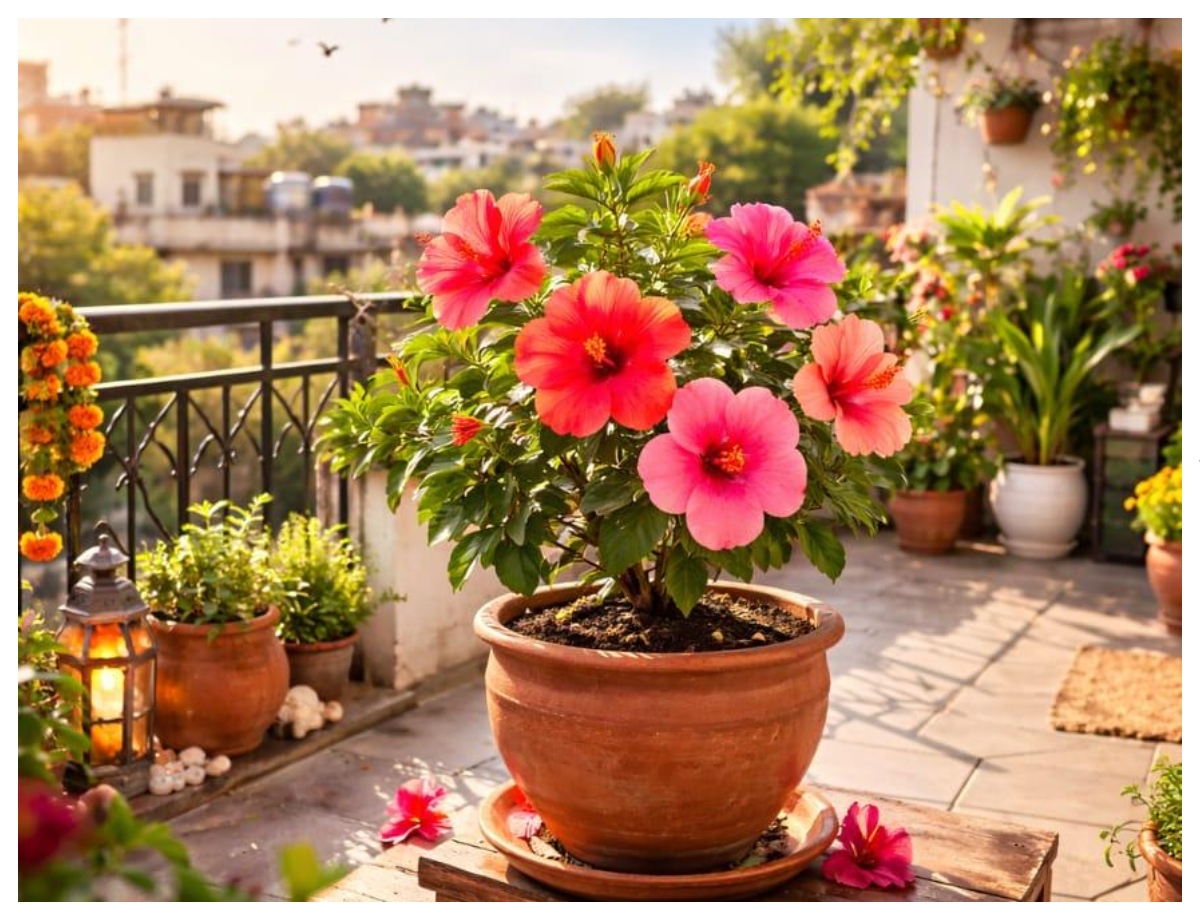 Enhance the beauty of your balcony with hibiscus - Photo Gallery