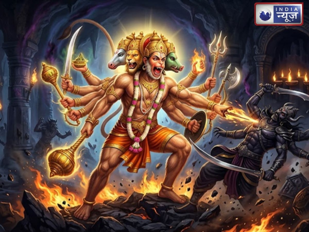 Panchmukhi Hanuman Ji Story: आखिर क्यों बने पंचमुखी हनुमान? जानिए अहिरावण वध की पूरी रहस्यमयी कहानी व पौराणिक कारण