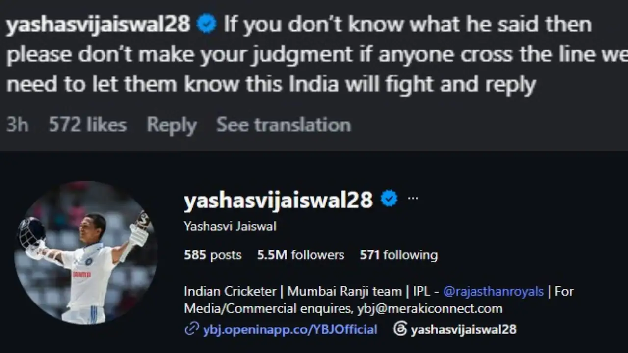 yashasvi jaiswal breaks silence