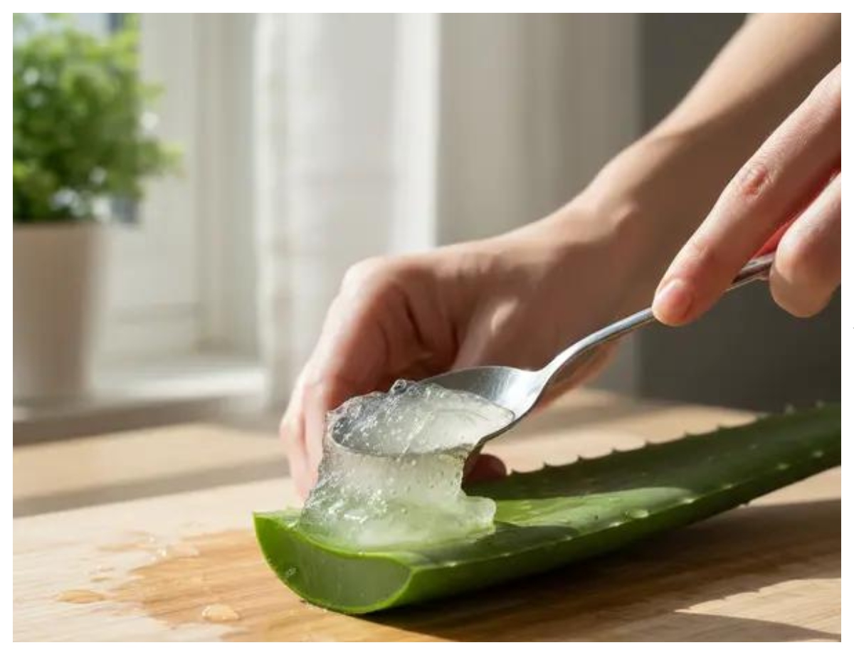 Only one leaf is needed for aloe vera gel - Photo Gallery