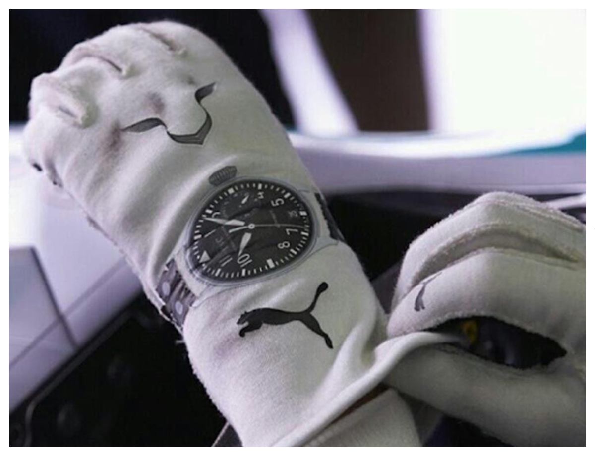 Actually, the watch is not on the wrist, but on the gloves. - Photo Gallery