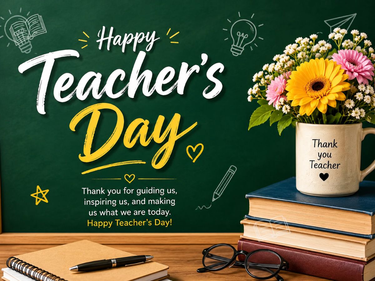 Teacher’s Day 2026 पर शिक्षक को भेजें खूबसूरत मैसेज, गुरुजन भी हो जाएंगे खुश, दे शुभकामनाएं