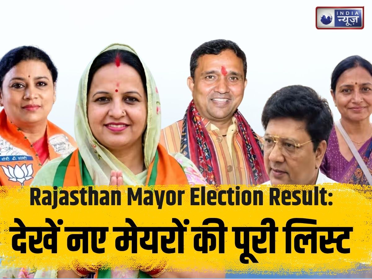 Rajasthan Mayor Election Result: 5 में से 4 शहरों में खिला ‘कमल’, बीकानेर में कांग्रेस की जीत, देखें नए मेयरों की पूरी लिस्ट