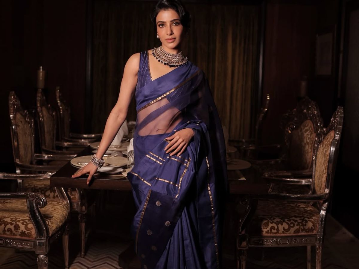 Royal Blue Saree Glam - Photo Gallery