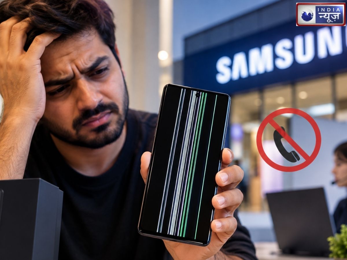 Samsung Phone Display Issue: 1 लाख का फोन बर्बाद! स्क्रीन पर आई लाइन, कंपनी ने मोड़ा मुंह; यूजर ने सोशल मीडिया पर लगाई गुहार