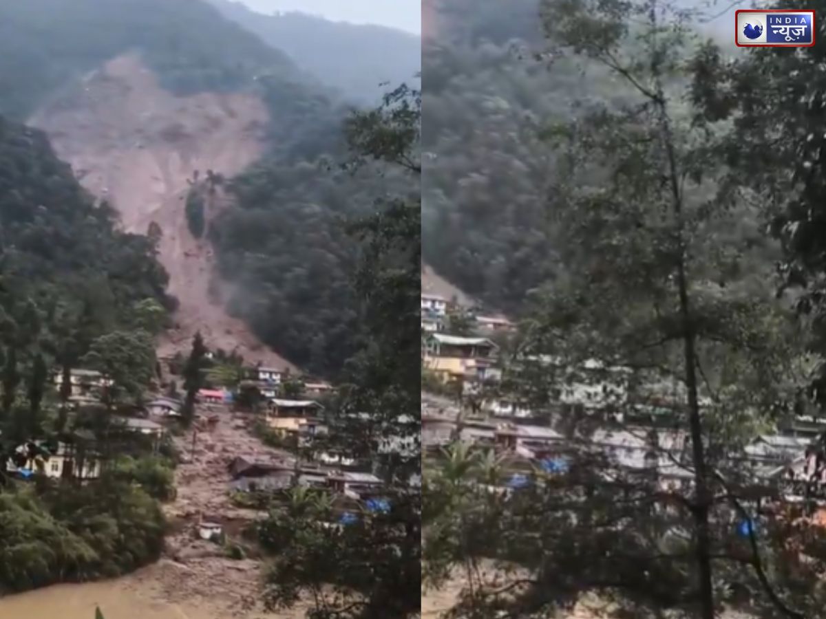सिक्किम में हाल बेहाल; जनजीवन अस्त-व्यस्त, मिट्टी और मलबे के साथ भूस्खलन, हैरान कर देगा Video