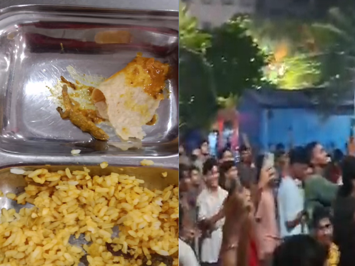 Odisha News: खाने में छिपकली? ओडिशा विश्वविद्यालय में हॉस्टल के भोजन को लेकर छात्र कर रहे प्रदर्शन, पुलिस तैनात