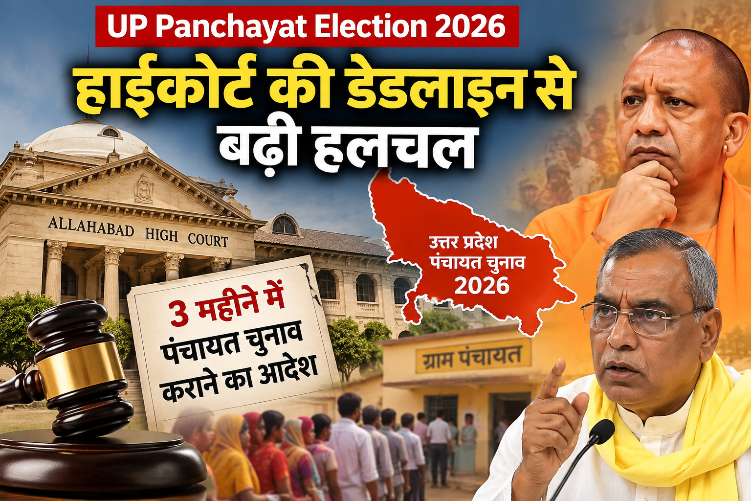 UP Panchayat Election 2026: तीन महीने में चुनाव कराने का आदेश, 2027 विधानसभा चुनाव से पहले सरकार की बढ़ी चुनौती